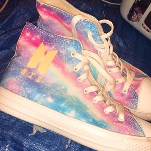 BTS KPOP 방탄소년단 GALAXY CONVERSE SHOES